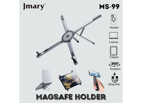 Jmary  3 in 1 Aluminum Magnetic Laptop, Tablets, Mobile Stand Adjustable - Space Gray